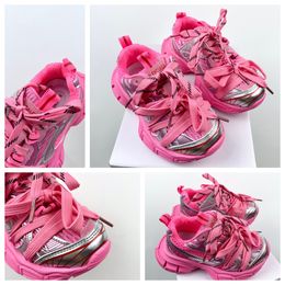2023 Популярная детская дизайнерская повседневная обувь Triple 9s 9 3XL, кроссовки на платформе, черные, розовые, серые, детские кроссовки Теннис 26-37 евро