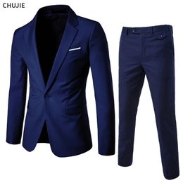 Men's Suits Blazers Suits Men Blazers 2 Pieces Sets For Wedding Elegant Business Formal 3 Full Korean Pants Coats Jackets Luxury 231110