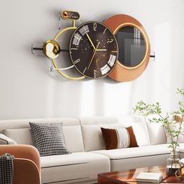 Wall Clocks Modern Minimalist Light Luxury Clock With Creative Mute Acryl Mirror Surface Watch Living Room Decor