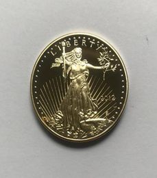 10 pcs Non magnetic dom 20112 coins statue beauty eagle badge gold plated 36219867