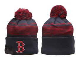 Men's Caps RED SOX Beanies BOSTON Hats All 32 Teams Knitted Cuffed Pom Striped Sideline Wool Warm USA College Sport Knit Hat Hockey Beanie Cap for Women's A0