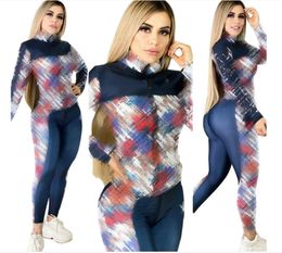 Womens Tracksuits 2pcs Women Set Jppging Suit Sport Casual Long Sleeve Top Sweatshirt Pants Women Two Piece Sets Lady Clothing Mujer S-2XL