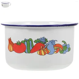 Bowls Cooking Plate Salad Bowl Ceramic Mixing Cereal Coffee Mugs Lids Enamel Snack Cup Lunch Box Tableware