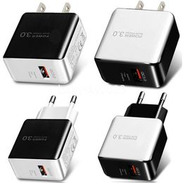 5V 3A QC3.0 Quick EU US AC home Travel Wall charger Power Adapter For Samsung S8 S9 S10 Tablet PC Mp3 B1