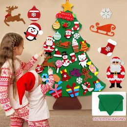 Christmas Decorations DIY Felt Tree Merry Decoration For Home Navidad 2023 Year Gifts Cristmas Ornaments Santa Claus Xmas