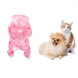 Dog Apparel Raincoat Waterproof Sun Protection Clothing Summer Thin Four Feet Teddy Pet Clothes For Small Dogs Puppies