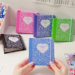 Notepads MINKYS Kawaii Love Heart Marble 123 inch Kpop Album Card Mini 230408