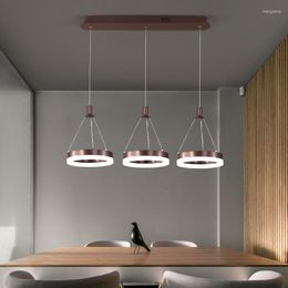 Pendant Lamps White Black LED Lights For Dining Kitchen Room Remote Control Acrylic Hanging Lamp Fixture Luminaire Lamparas Abajur