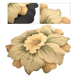 Carpets 60cm Flower Shaped For Living Room Sofa Table Mat Toilet Water Absorbing Anti-slip Floor Bedside Blanket Bedroom Rug