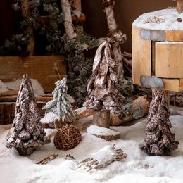 Christmas Decorations Tree Series Natural Log Ornaments Creative Mori Style Showcase Tool