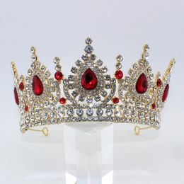 Hair Clips Bridal Princess Tiara Baroque Pageant Crowns Crystal Crown Headwear Wedding Accessories Headpieces Head Jewelry