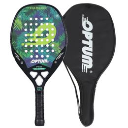 Tennis Rackets OPTUM palmland 3K Carbon Fiber Rough Surface Beach Tennis Racket with Cover Bag 231109