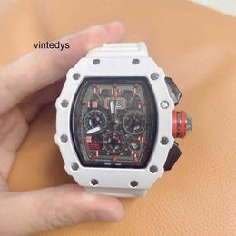 Multifunctional Quartz Watch New Watch Fashion Hollow Out Ghost Head White Silicon Tape Quartz High Quality Men's