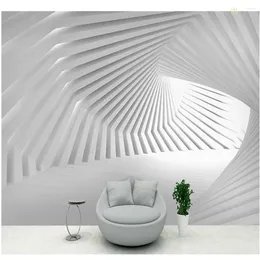 Wallpapers 3d Stereo Wallpaper Extension Space Clothing Store Live Room Background Wall Cloth Front Desk Sofa Office Mural