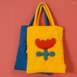 Evening Bags Original Niche Design Preppy Style Fleece-filled Soft Handle Bag Shoulder Shopping Fashion Quilted Women's Handbag