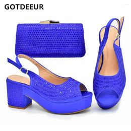 Dress Shoes African Shoe And Bag Set Matching In Heels Designer Women Luxury 2023 Italian With