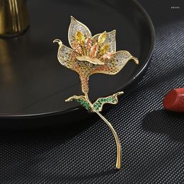 Brooches Fashion High-end Lady Elegant Magnolia Flower Exquisite Assorted Accessories Pins Manufacturers Wholesale Gifts