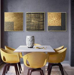 Abstract Gold Geometry Nordic Canvas Painting Picture Modern Home Decor Wall Art Poster Retro Print Luxury Pictures for Home Decor7872798