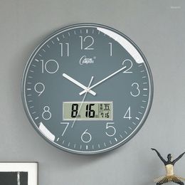 Wall Clocks Modern Round Led Digital Clock Classic Creative Silent Decorative Design Relojes De Pared Decor