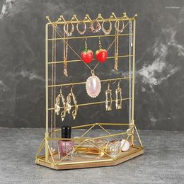 Jewelry Pouches Tiered Earring Holder Display Hanging Organizer Tabletop Countertop Stand Necklace Rack For Women