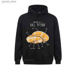 Men's Hoodies Sweatshirts Anatomy of an Albino Ball Python Funny Reptile Snake Hoodie Sweatshirts ostern Day Hoodies Prevailing Customized Clothes Male Q231110
