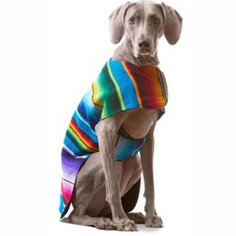 Dog Collars Leashes Dog Poncho Handmade Mexican Serape Blanket Tie Dye Dog Cape Halloween Christmas Easter Holiday Costume Pet Supplies 231110