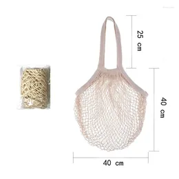 Storage Bags Cotton String Shopping Tote Fruit Vegetable Organizer Reusable Washable Grocery Eco Friendly Mesh