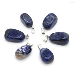 Pendant Necklaces Natural Irregular Stone Pendants Polished Lapis Lazuli Necklace Accessories For Jewellery Making Bracelet Crystal Charms