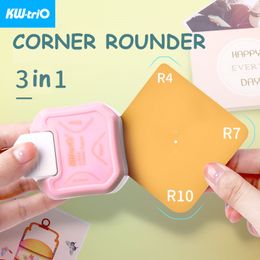 Clamp Three in one corner round edge punch for scrapbook DIY mini cutter R4R7R10mm circular trimmer office supplies 230410