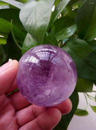 Decorative Figurines 2" (54mm) Natural Amethyst Sphere Ball Quartz Crystal Rock Stone