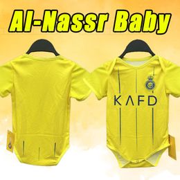 BABY Al Nassr FC soccer Jerseys 2023 2024 Home away Ronaldo MANE 23 24 CR7 Gonzalo Martinez Talisca Ghislain Konan Vincent Aboubakar Al-Nassr football shirt enfants