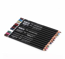 MENOW 12 Colorful Eyeliner Set Colored Waterproof Pencil Eye Liner Cosmetic Wooden Professional White Red Green Black Eyes Makeup2149107