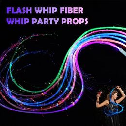 Led Rave Toy LED Fibre Optic Whip 360° Swivel Super Bright Light Up Rave Toy Pixel Flow Lace Dance Festival Night Atmosphere Props For Party 231109