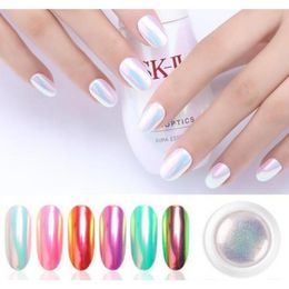 Nail Glitter Tamax NA006 Chrome Pearl Shell Powder Art Glitter Pigmentr Shiny Long Lasting Manicure Tip Decoration Gel Polish Dust494