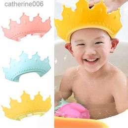Shower Caps Adjustable Crown Baby Shower Hat Wash Hair Shield Shampoo Cap for Baby Bath Ear Protection Safe Children Shower Head CoverL231110
