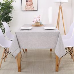 Table Cloth Waterproof Tablecloth Rectangular Heavyweight Linen Kitchen Cover Multicolor Decor Round