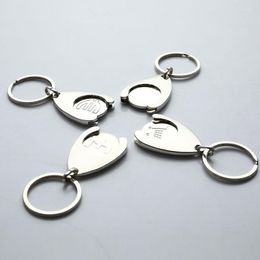 Keychains 1Pcs Keychain Shopping Cart Pluggable Design Key Chain For Car Ring Holders Release ChainKeychains Forb22