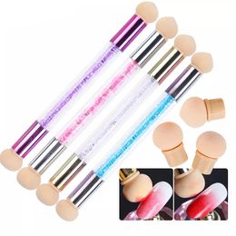 Gradient Nail Art Brushes Sponges Designs Gel Nail Polish Glitter Powder Painting Drawing Acrylic Manicure Tool 100 set