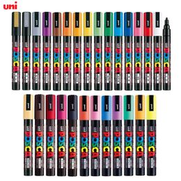 Markers Uni Posca Paint Marker Full Range Bundle Set Poster Color Full Color Marker Medium Point PC-5M 28 Colors 230408