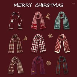 Scarves Ins 2023 Year Red Christmas Gift Imitation Cashmere Scarf Women's Winter Shawl Thickened Fashionable Versatile