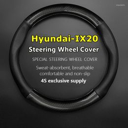 Steering Wheel Covers No Smell Thin For IX20 Cover Genuine Leather Carbon Fiber 2023 Buledrive 2011