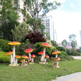 Garden Decorations Outdoor Decoration Courtyard Kindergarten Resin Grp Sculpture Sketch Simulation Mushroom