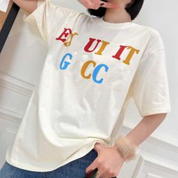 2023 New designer womens t shirt high-end Shirt Distinguishing Market Original Quality Version English Printed Unisex Relaxed Sleeve Tee