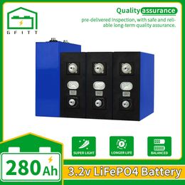 3.2V Lifepo4 280Ah Battery DIY High Capacity 6000Cycle lifepo4 Batteri LFP Electric Car Solar Cells For RV Boat Golf Cart Solar