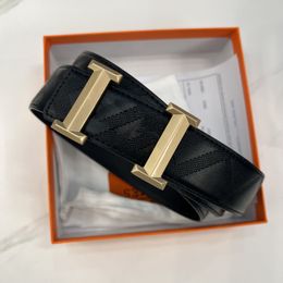 Classic Mens Designer Belt Casual Letter Real Buckle Pant Belt Women Dress Belt Trendy Wide 3.5cm