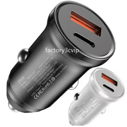 Mini 25W 12W Dual Ports PD USb C Car Chargers Fast Quick Charging Charger Type c USb-C Power Adapter For IPhone 12 13 14 15 pro Max Samsung Tablet PC Android phone F1