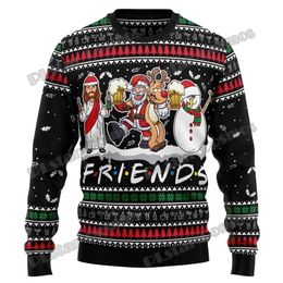Women s Sweaters Santa Claus Jesus Friend 3D Printed Men s Crewneck Ugly Christmas Sweater Winter Unisex Casual Warm Knit Pullover MY12 231110
