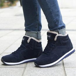 Boots Men Boots Casual Ankle Boots Winter Shoes for Men with Winter Sneakers Warm Fur Winter Botas Hombre Plus Size 48 Women Boots 231110