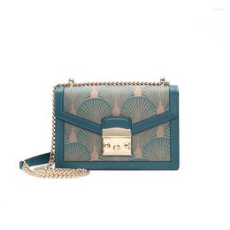 Evening Bags 2023 Women Underarm Shoulder Bag For Luxury Female Small Square Messenger Genuine Leather Embroidery Jacquard Fabric Handbag