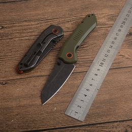 1Pcs New CK6280 Folding Knife 8Cr13Mov Black Stone Wash Tanto Blade Green G10 Handle Outdoor Camping Hiking Survival Folding Knives with Retail Box